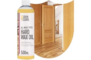 GRAIN GUARD Olio Cera Dura per Legno | 500ml | Protezione Resistente all'Acqua e alle Macchie | Per Pavimenti e Superfici in Legno da Interno | Protezione Duratura | Tutti i Tipi di Legno da Esterno