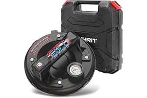 Avhrit Ventosa Eléctrica de 8 Pulgadas, Ventosas de Vidrio para Levantar Grandes Vidrios, Capacidad de Carga de 500 lbs, Elevador de Vidrio Recargable para Parabrisas, Ventanas, Azulejos (Par One)