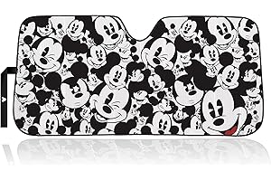 Plasticolor 003689R01 Mickey Mouse Expressions Accordion Style Car Truck SUV Front Windshield Sunshade