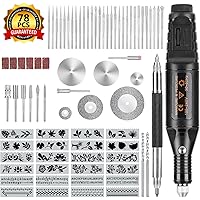 Winload Elektrischer Gravierstift, 78 Stück Gravierwerkzeugsatz, Elektro Graviergerät mit Scribe, 52 Bits und 24…