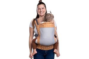 BECO BABY CARRIER Beco Toddler Marsupio Ergonomico per Bambini - 2 Posizioni Con Seduta Extra Ampia, Fascia Elastica Porta Bimbi - Leggera e Traspirante, Marsupio Porta Bebè da 9 a 27 kg (Cool Brick Heart)