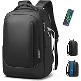 Expandable Backpack 40L for 16 Inch Laptop, Men's Travel Backpack | With USB-C and USB-A, Airplane Approved Carry-On, 180&deg; Op
