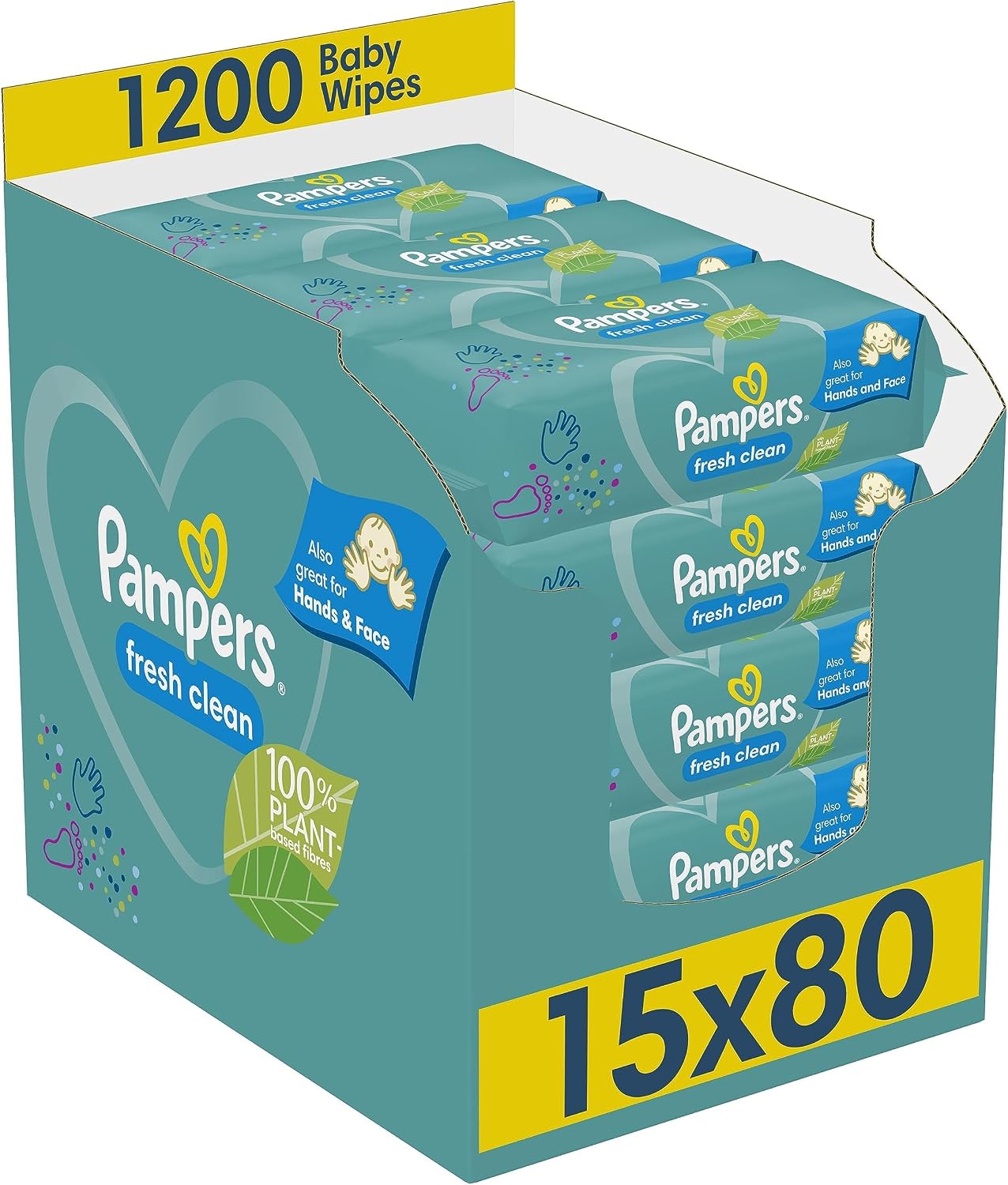 Pampers Les lingettes Pampers Fresh Clean combinent deux atouts : un bon niveau d'humidité pour nettoyer tout en aidant a mai