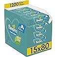 Pampers Fresh Clean Baby Wipes 15 Packs of 80 Wipes = 1200 Baby Wet Wipes, Also Great For Hands And Faces