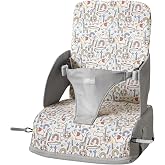 Nuby Safari Baby Folding Chair Booster with Pocket, 6 Months | Foldable, waterproof and easy to clean, with pocket and 3-poin