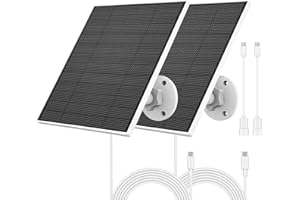 EVEREXCEED Solarpanel für Eufy Kamera, 5W Solarmodul für Eufy Kamera kompatibel mit Eufycam 3/3C/2/2 Pro/2C/2C Pro/E/E20/E40/L20/L40, Solarpanel für überwachungskamera Eufy mit USB-C Anschluss, Micro USB Adapter