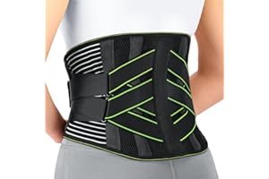 YAHA Back Support Belt for Men Women Lower Back Pain Relief with 7 Stays, Back Brace with Lumbar Pad for Work, Heavy Lifting, Breathable Lumbar Support Belt for Herniated Disc, Sciatica, Scoliosis - L