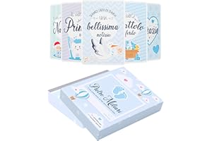 KOÏLWËS Scatola Dei Ricordi Neonato - Regalo per La Nascita - 50 Milestone Baby Cards Italiano - Pietre Miliari Bambini