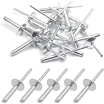 200 Rivetti In Alluminio Con Testa Semitonda - Rivetti Ciechi Per Fissaggi, 5x7 Mm