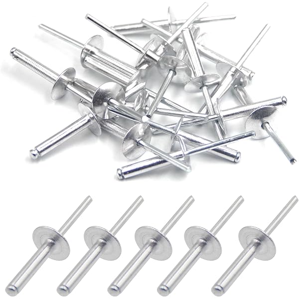 Rivets Pop Grande Bride 3/16 X 1 - Aluminium Avec Mandrin Acier, Lot De 1000