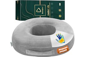Ecosafeter Donut Hämorrhoiden Sitzkissen-Kissen für Bürostuhl, Einfach und praktisch, Ergonomisches Steißbeinkissen, für Schwangerschaft, Postnatal, Ischias, Steißbein