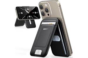 ‎UGREEN UGREEN Magnetyczny uchwyt na kartę telefonu komórkowego Skórzany stojak na portfel kompatybilny z iPhone'ami serii 15/14/13/12, nie dla 13/12 Mini, czarny