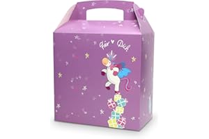 KULLALOO Einhorn Geschenkbox mit Tragegriff, z.B. für Weihnachten, Kindergeburtstag, als Mitbringsel