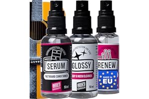 Henry`s Guitar Cleaning Set All-In-One - Gitarrenpflege Set Gitarren Reinigungsset - Gitarren Und Saitenreiniger & Fretboard Conditioner - Zubehör Guitar Accessories Gitarrenzubehör