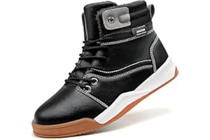 Littleplum Boys' Boots Girls Snow Shoes Kids Warm Winter Boots Comfortable High Top Non-Slip Sneakers Hiking Outdoor Boot