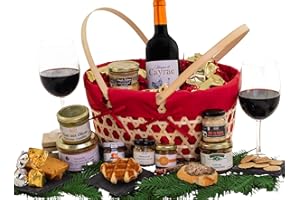 COLIS GOURMANDS - Panier Garni - Coffret Gourmand À Offrir - Panier gourmand - Idéal pour Cadeau Fête des Mères, Fête des Pères, Anniversaire, Noël, Retraite - 15 Produits Livrés en 1 Jour!