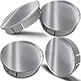 Biomar Labs® 4 x 60mm 3D Universal Wheel Hub Centre Caps Silver Gloss Center Rims CS 7