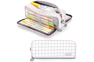 Yordawn Astuccio Astuccio Grande Portamatite Capacità con 3 Scomparti Astuccio Portapenne per Bambina Ragazza Ragazzo Adulto Adolescente Studente Collegio Forniture Scuola Media Regalo