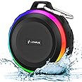 Kunodi Bluetooth Shower Speaker with IPX7 Waterproof, Portable wireless speaker with Dynamic Lights, 5W Clear Sound, True Wireless Stereo, Clip Portable for Pool Beach Boat Kayak Float Golf
