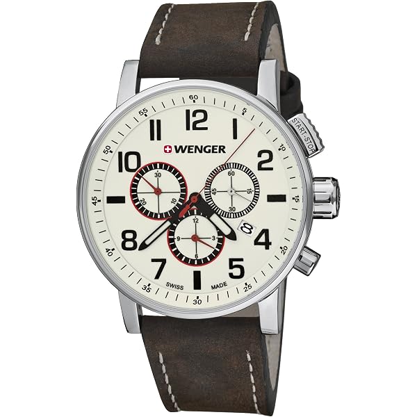 Wenger Orologio Uomo Avenue 01.1641.107 | Cassa Acciaio 42mm, Cinturino Silicone Blu | Vetro Zaffiro, Impermeabile 10 ATM