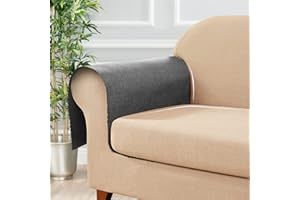 NATUROOM Grey Arm Covers for Recliner Sofa Arm Protector Covers Armrest Cover for Living Room Armchair Covers for Arms Couch Armchair Recliner Chair Sofa Arm Covers Protectors from Pets, Pack of 2, Gray Dove