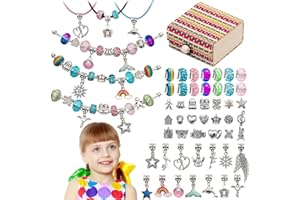 BENUAN Charm Bracelet Making Kit for Girls, DIY Jewellery Making Kit Arts Crafts Gifts for Girls Teenage, Jewellery Bracelet Set Birthday Present for Girls Christmas
