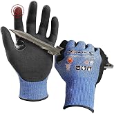 Schwer Ultra-Thin Cut Resistant Gloves Tungsten Wire Glove Level A4/D Cutting Gloves Lightweight, Soft, Fiberglass Free for L