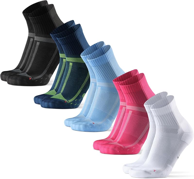 DANISH ENDURANCE Calcetines de Running Unisex, Antideslizantes, Calcetines Antiampollas para Hombre y Mujer, 3 Pack