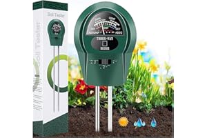 DVONE Medidor de Suelo 3 en 1, Probador de Suelo Alta Precisión para Detección de luz, Humedad y PH para jardín, Granja, Césped No Se Necesitan Baterías