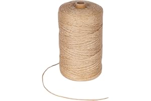 ‎EMEKIAN EMEKIAN NatüRliche Juteschnur, 2mm Dicke Schnur, 328 Fuß 3-Lagiger Juteseil, Handwerk, Hochzeiten Und Gartenanwendungen, 100m