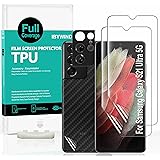 Ibywind Screen Protector for Samsung Galaxy S21 Ultra 5G (6.8"), [Pack of 2], [Camera Lens Cover] [Rear Carbon Fiber Film Cov