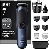 Braun - Cortapelos todo en uno serie 7, kit 11-en-1, hoja ProBlade, tecnología autoSense, 120 minutos de autonomía, protecció