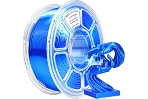 iBOSS Filament do drukarki 3D PLA+, filament PLUS, 1,75 mm, współwytłaczany jedwabny filament do drukowania 3D, błyszczący filament 1 kg (2,2 funta), jedwabny niebieski
