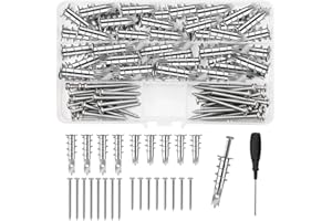 Hengxinchen 109 Pièces M4 Cheville Placo,Chevilles Pour Placoplatre, Charge Lourde Avec Tournevis, Vis A Placo Cheville Autoforeuse Pour La Fixation Sur Les Plaques De Plâtre, Le Béton