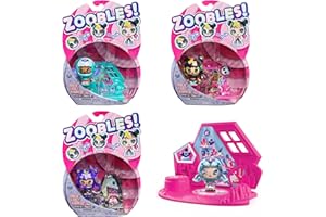 Zoobles Jouet - Pack 1 Z-Girlz - Boules Magiques Colorées Transformables en Animaux Fantastiques et Poupées Z-Girlz avec Maison - 6061365 - Figurine Jouet Enfant 5 Ans et + - Modèle Aléatoire