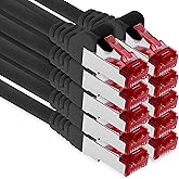 DIGITUS Cavo LAN Cat 6 Sottile 0,25m - RJ45 U/FTP Schermato - Grigio - Collegamento Rete Veloce - 2