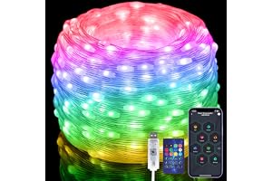 Electight RGBIC Smarta Ljusslingor [APP & fjärrkontroll], 15M 150 LED Flerfärgad Ljusslinga, 99+ Scenlägen, Musik/Röstsynkron