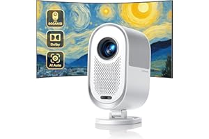 IWIMIUS Projector【Dolby Audio/Dustproof】30000LM Auto Focus/Fit in/Keystone/Avoidance Portable Projector 4K Support, WiFi6 Bluetooth Native1080P Full HD Projectors 50% Zoom for Home/Outdoor/HDMI ARC