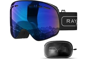 RayZor Ski Goggles For Men & Women Snowboard Goggles - Magnetic Lens - OTG Skiing Goggles with UV400 Protection - Anti-Fog and Shatterproof, Anti-Glare Protective Goggles for Men Women Boys & Girls