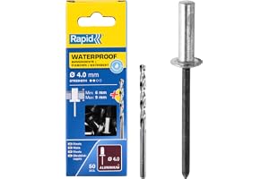 Rapid Blindnitar Vattentäta Ø4 x 12 mm, 6-9 mm Greppvidd, 50-pack