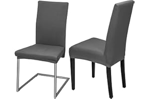 ‎STABOOS Staboos Stuhlhussen 2er Set - Hochwertige und elastische Stuhlhussen für Swingstühle - Pflegeleichte Stuhlbezüge & Hussen für Stühle - Perfekter Stuhlbezug 2er Set - ÖKO TEX Zertifiziert - Dunkelgrau