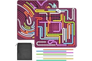 FTJKGH Sensorik Activity Board, Sensorisches Aktivitätstafel, Doppelseitiges Aktivitätsbrett für Kinder 3+ & Erwachsene zur ADHD, Autismus, Stressabbauen, Ängste, zum Reisetasche und 30 Schnüren