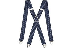 PIERROT Tirantes para Hombre - Clips Extra Fuerte - Tirantes Sólidos y Artesanales para Hombres Garantía de por vida - Tirantes para Pantalones - Una Talla Para Todos