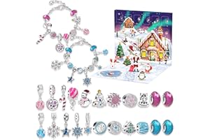 Funnity Armbänder Selber Machen, Adventskalender 2024, Adventskalender Kinder Geschenk Mädchen 5.6.7.8.9.10 jahre, Schmuck Basteln Adventskalender Mädchen, Bastelset Geschenke für Mädchen