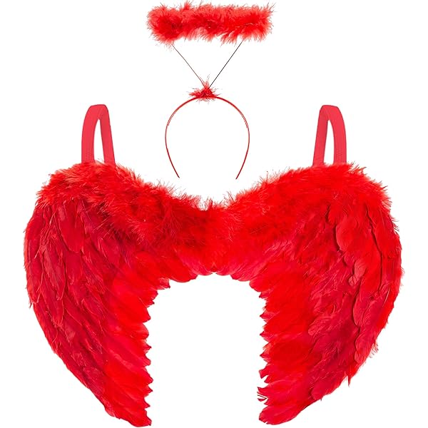 Redstar Fancy Dress Duivelshoorns, vleugels en vork, 3 stuks, rode duivelsvleugels met pailletten, voor volwassenen en kinderen, accessoire voor Halloween, carnaval