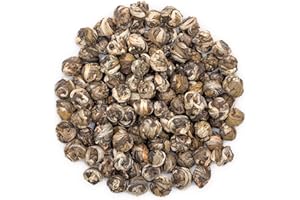 oriarmcha Perles de jasmin Thé vert Feuilles mobiles - Thé de perles de dragon de jasmin chinois - Jasmine Pearls Tea 2nd Grade - 250g Sac refermable à fermeture éclair