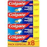 Colgate Maximum Caries Protection Fluoride Toothpaste, 2 Pcs x 75 ml, Dental Against Caries Toothpaste, Calcium Formula Penet