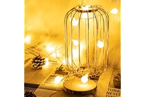 AGOTD Catena Luminosa, 6M 40LED Lampadina, Luci LED a Batteria Impermeabile Led Luci Stringa per Esterno ed Interno, 2 Modalità Decorazione Camera Casa per Patio,Giardino