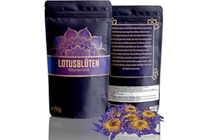 Stillestube Lotusblüten 50 Gramm | ganze Blüten blau | Naturbelassen & Unbehandelt | Spitzenqualität