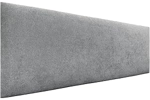 DHOME Cabecero de Polipiel o Tela AQUALINE Liso cabeceros Cabezal tapizado Cama Lujo (Tela Gris, 145cm (Camas 120/135/140))